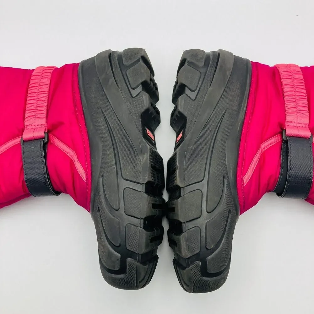 Sorel Snow Boots Youth Size 5 Pink Insulated Removable Liners‎ Adjustable Nice!
